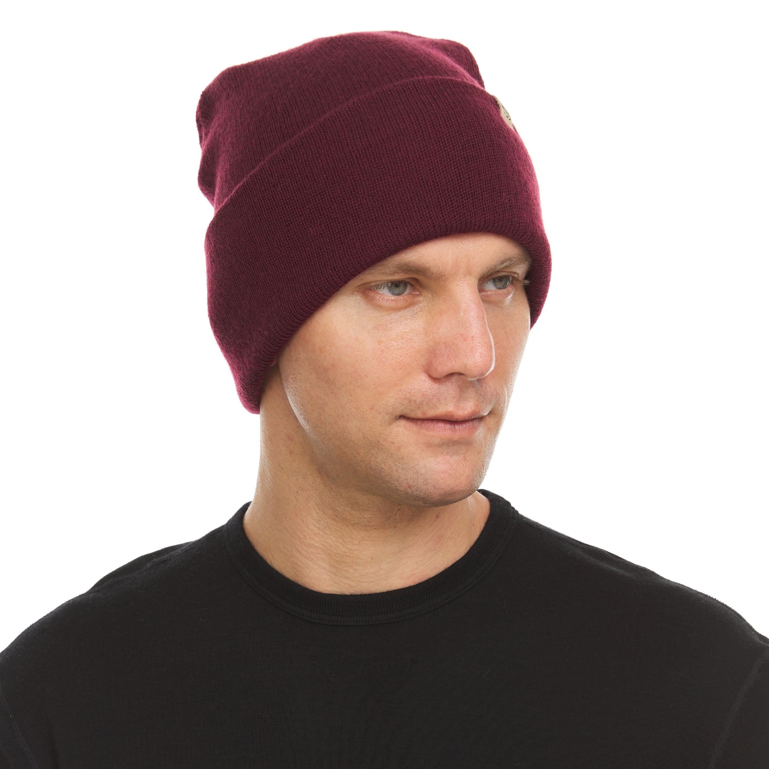 Midweight Merino Wool Cuffed Beanie for Outdoor Activity