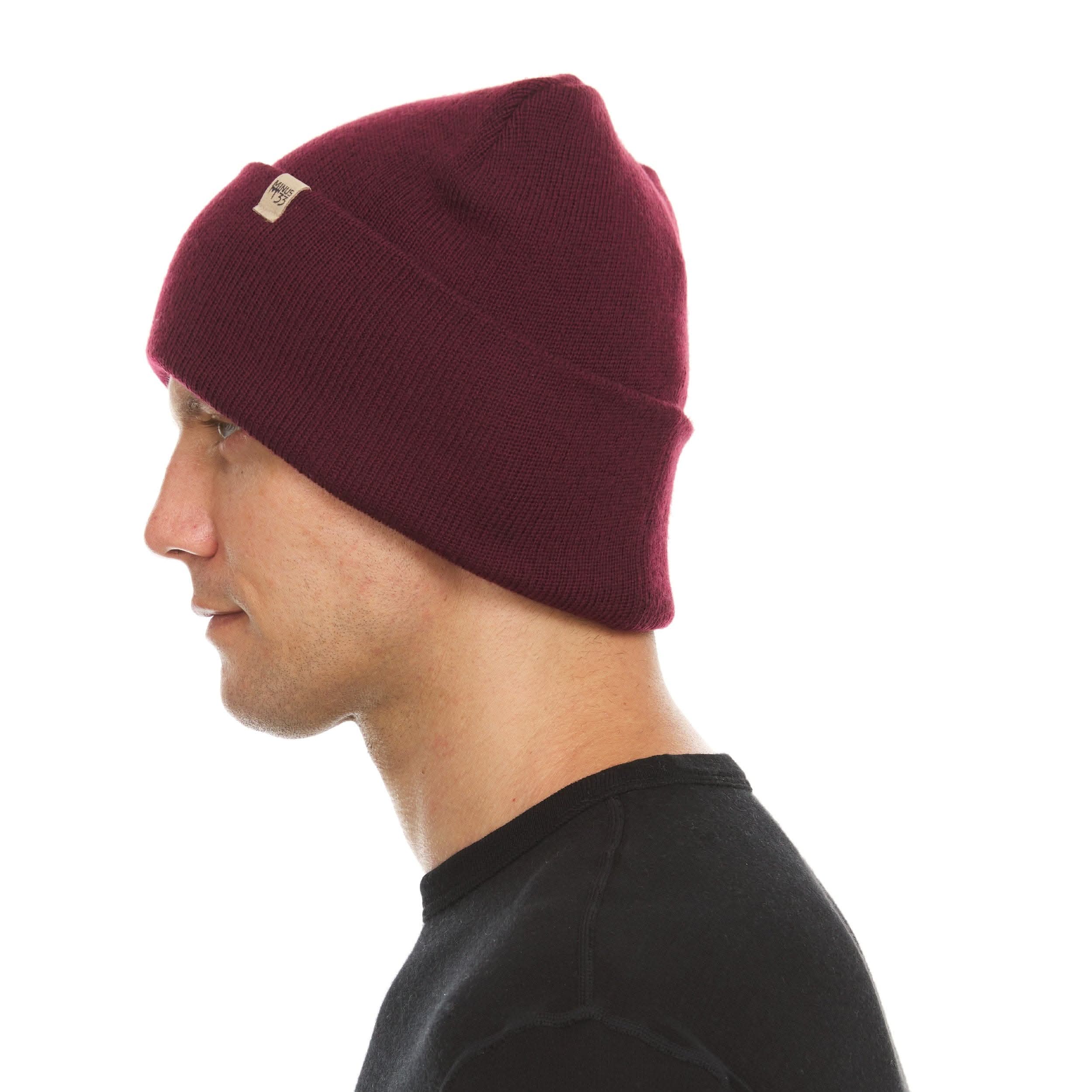 Midweight Merino Wool Cuffed Beanie for Outdoor Activity