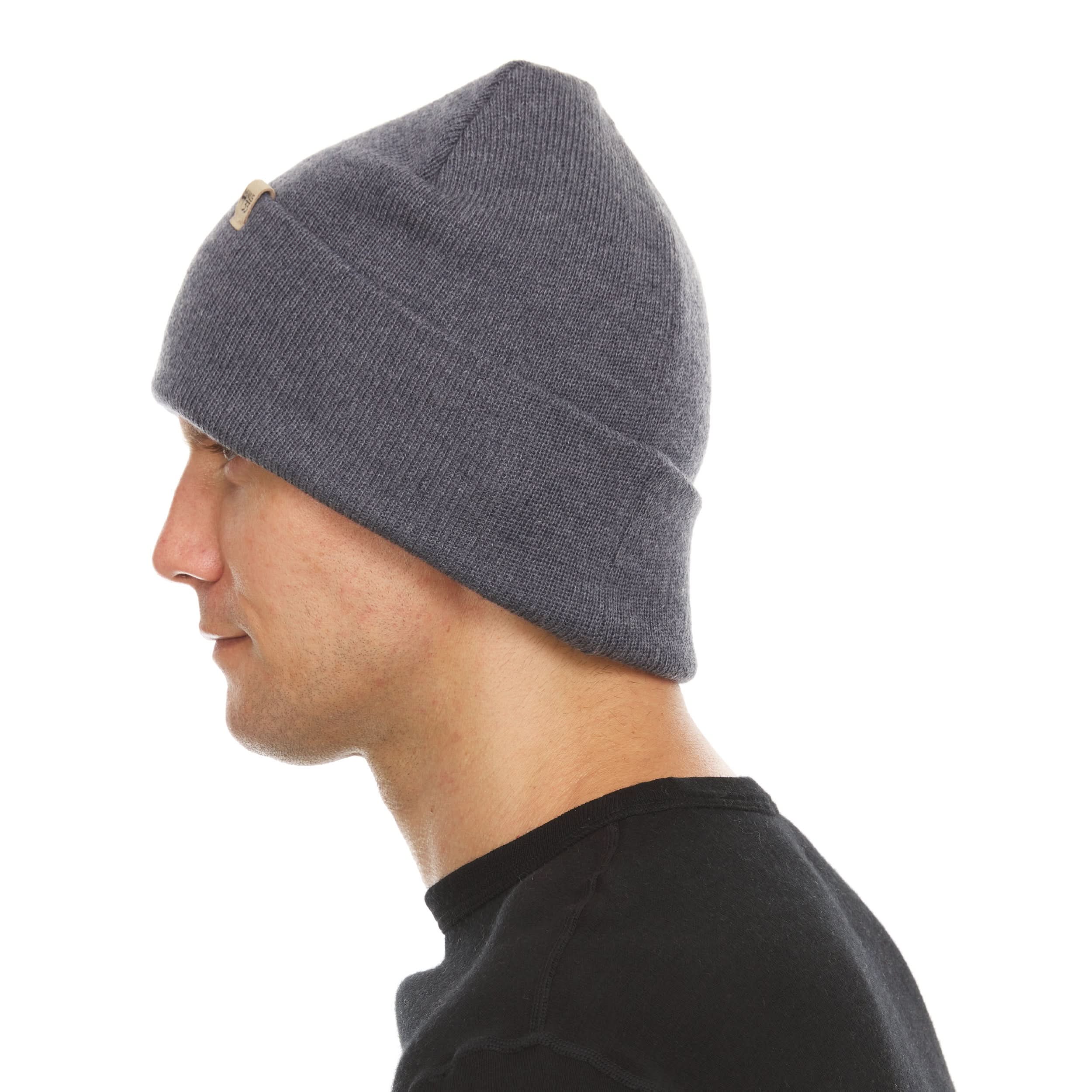 Midweight Merino Wool Cuffed Beanie for Outdoor Activity