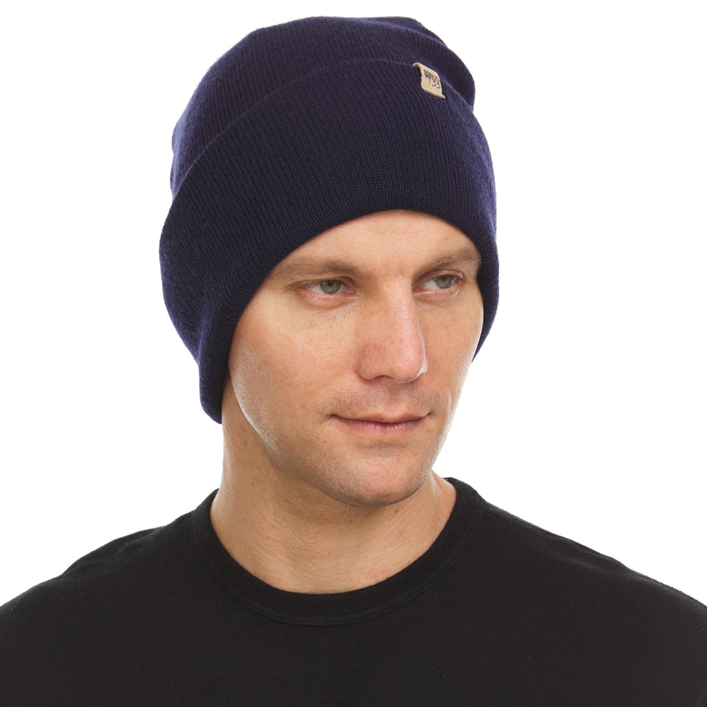 Midweight Merino Wool Cuffed Beanie for Outdoor Activity