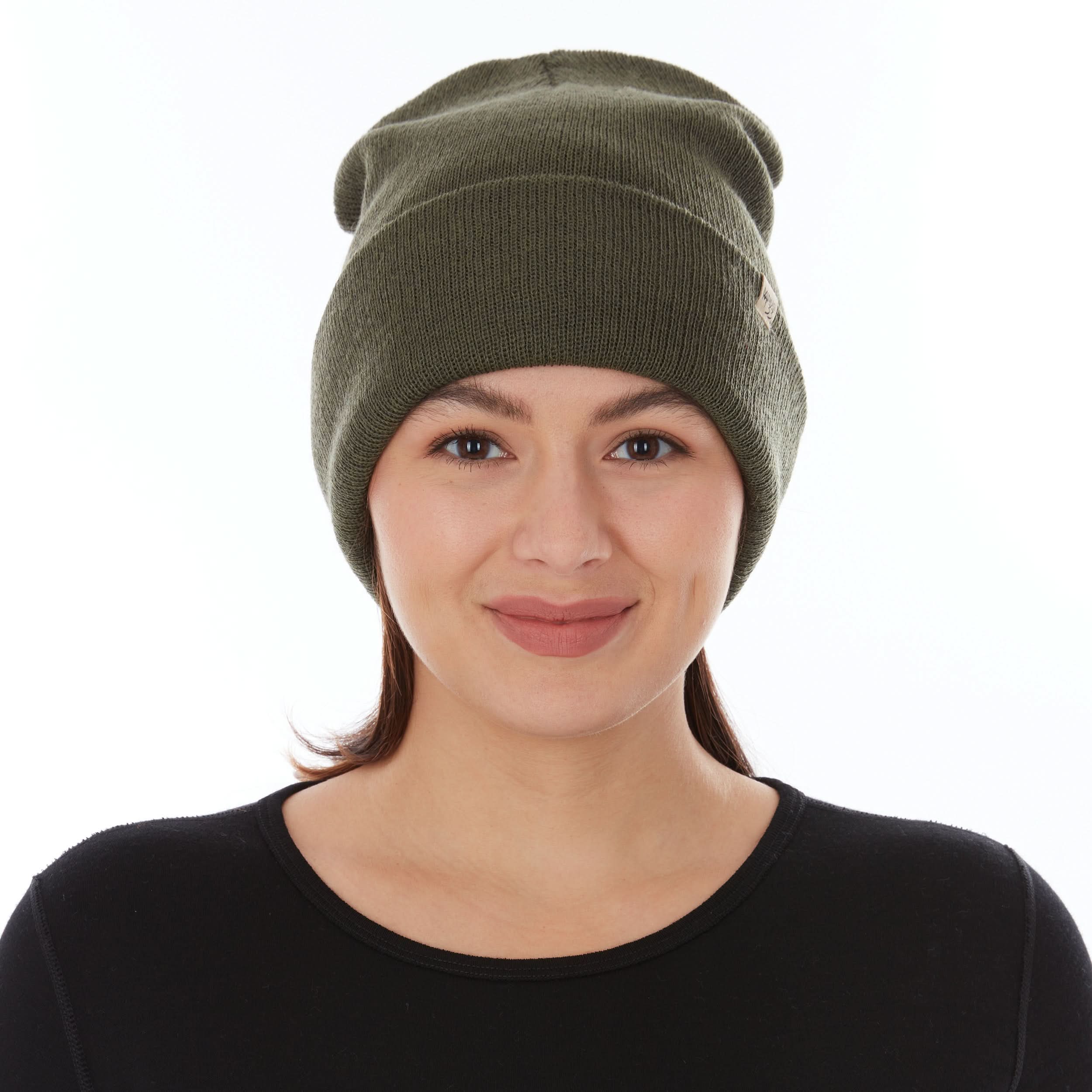 Midweight Merino Wool Cuffed Beanie for Outdoor Activity