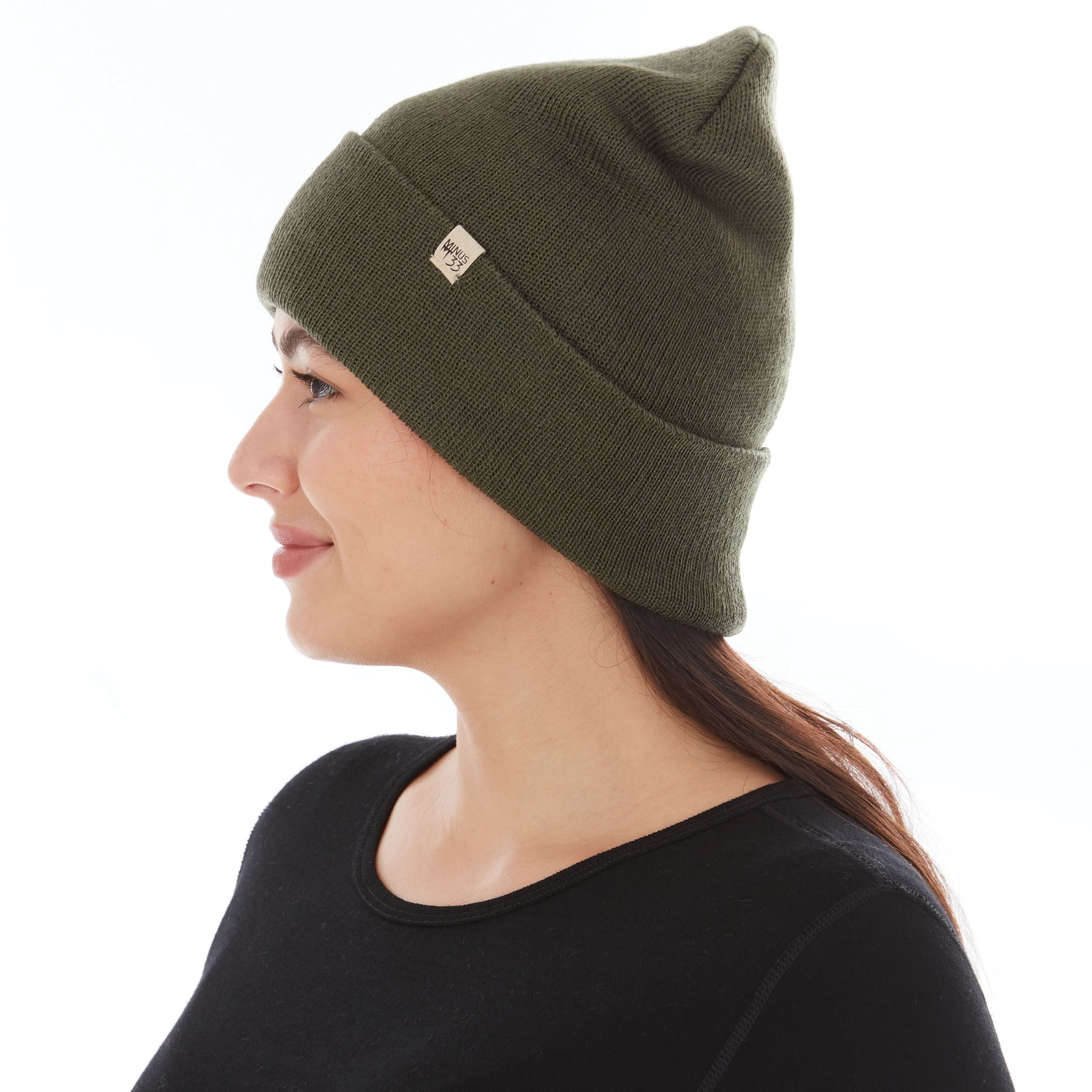 Midweight Merino Wool Cuffed Beanie for Outdoor Activity