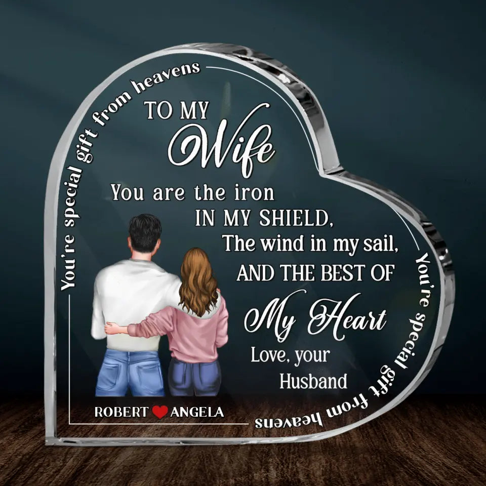 Personalized Couple Crystal Heart - Gift Idea For Couple/Him/Her/Valentine's Day - You're Special Gift From Heaven