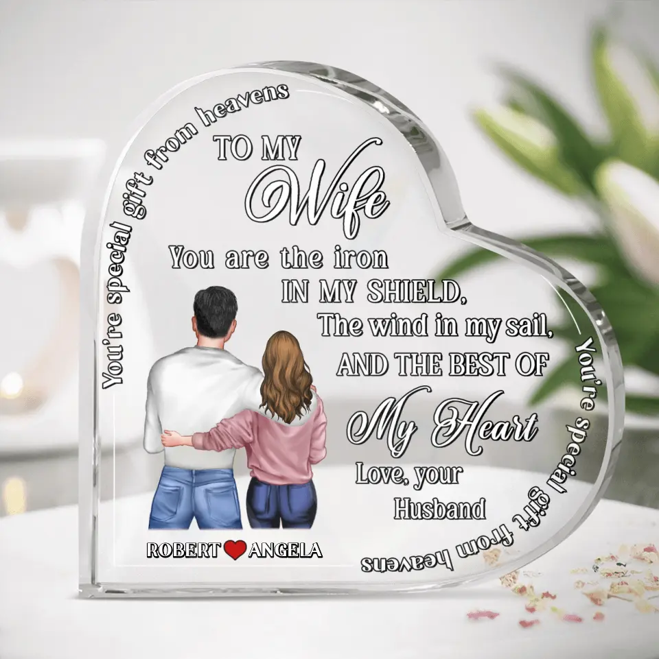 Personalized Couple Crystal Heart - Gift Idea For Couple/Him/Her/Valentine's Day - You're Special Gift From Heaven