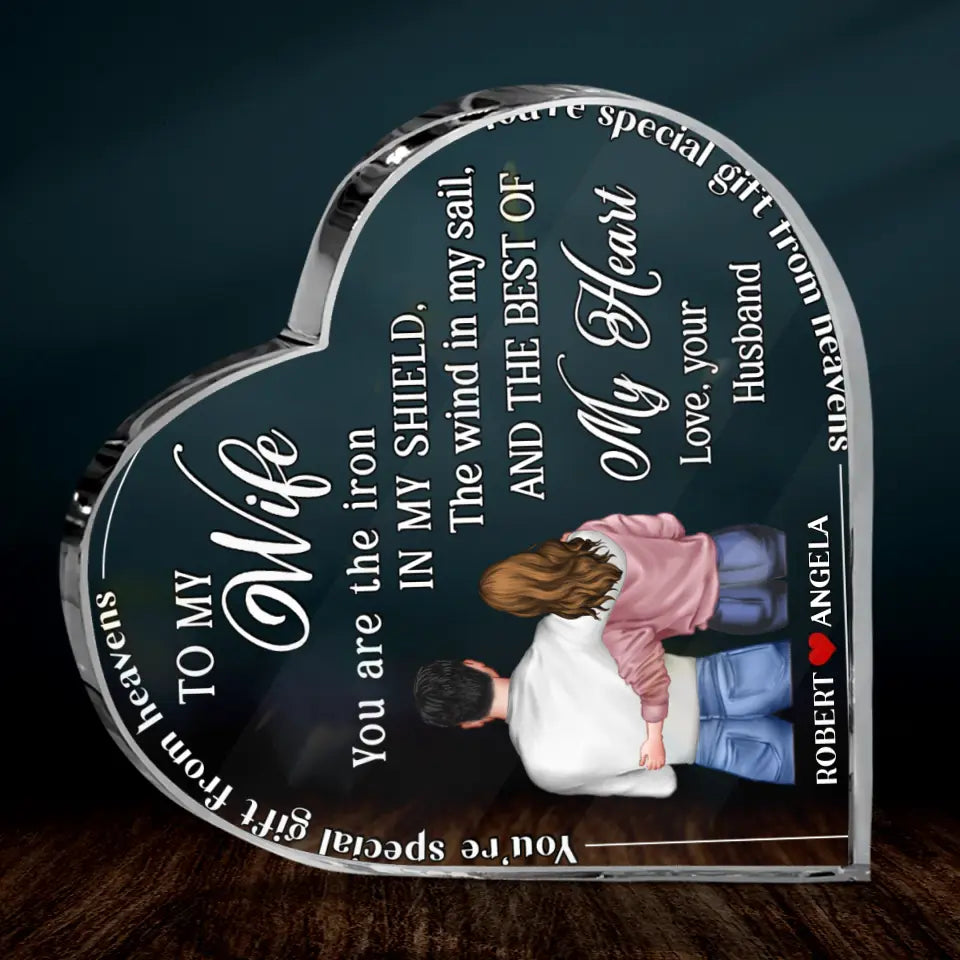 Personalized Couple Crystal Heart - Gift Idea For Couple/Him/Her/Valentine's Day - You're Special Gift From Heaven