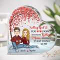 Personalized Couple Crystal Heart - Gift Idea For Couple/Valentine's Day - Sitting Next To You Doing Absolutely Nothing Means Absolutely Everything To Me