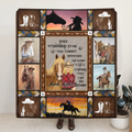 Personalized Horse Girl Quilt/Fleece Throw Blanket - Gift Idea For Girl/Horse Lovers - I Am The Storm