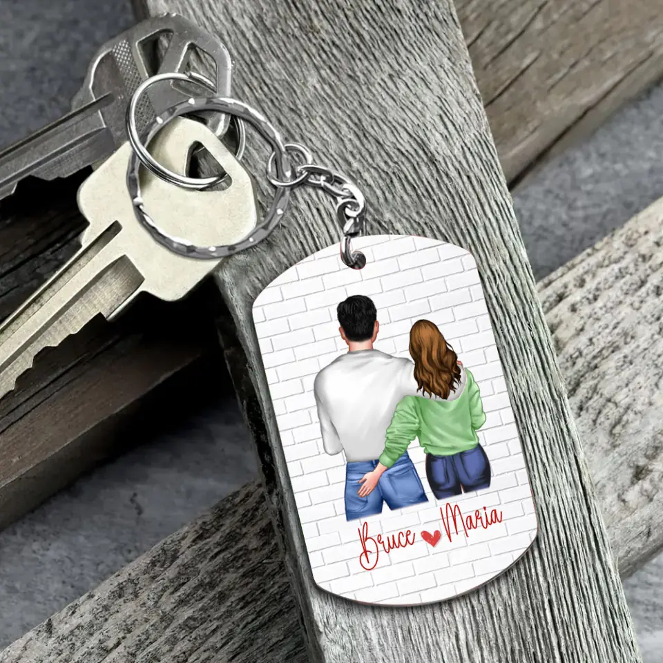 Custom Couple Aluminum Keychain - 
 Gift Idea For Couple/Him/Her/Wife/Husband - You're A Pain In The Ass