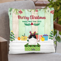 Personalized Cat Boxes Pillow Cover - Up to 3 Cats - Christmas Gift For Cat Lover - Merry Christmas