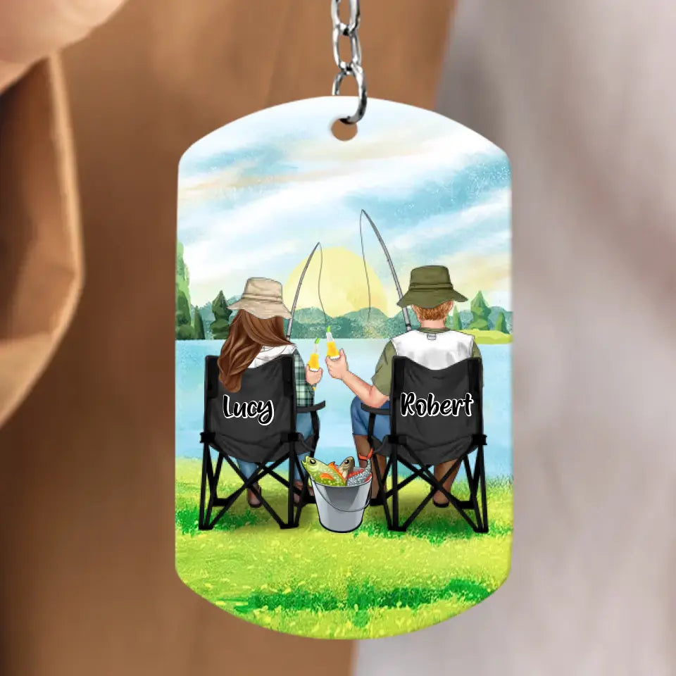 Personalized Fishing Couple Aluminum Keychain - Gift Idea For Him/Husband - You Are The Rod To My Reel