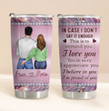 Personalized Couple Tumbler - Gift Idea For Him/Her/Couple - I Believe In You  I'm Proud Of You