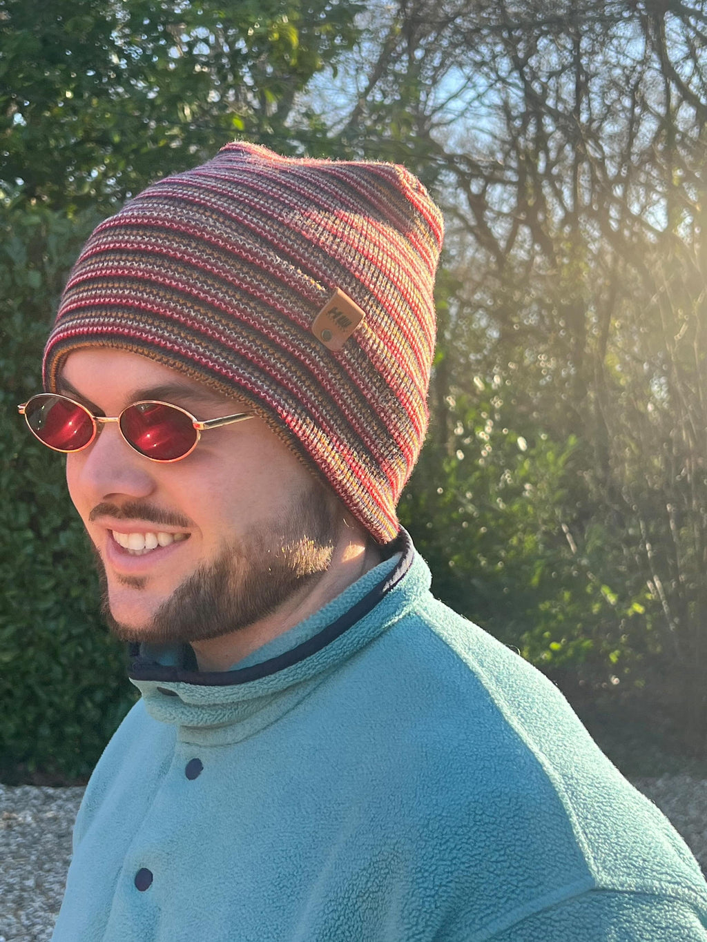 Haakwear H Stitch Beanie, Multi Color Knit Winter Hat, Made in USA