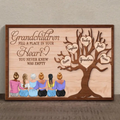 Personalized Grandma 2 Layered Wooden Art - Up to 5 Granddaughters - Gift Idea For Grandma/Mother's Day - Grandchildren Fill A Place In Your Heart