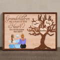 Personalized Grandma 2 Layered Wooden Art - Up to 5 Granddaughters - Gift Idea For Grandma/Mother's Day - Grandchildren Fill A Place In Your Heart