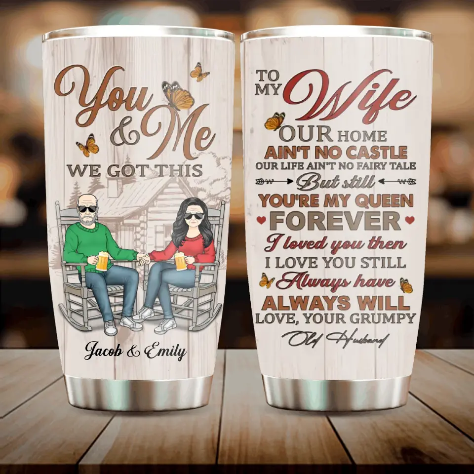 Personalized Couple Tumbler - Gift Idea For Couple/Him/Her/Christmas - You & Me We Got This