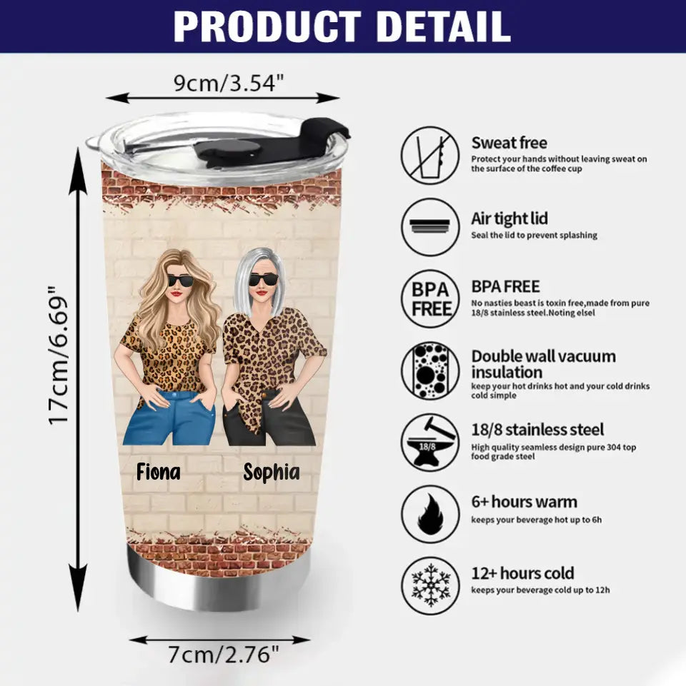 Personalized Mom & Daughter Tumbler - Gift Idea For Mom/Mother's Day From Daughter - Behind Every Crazy Daughter Is A Mother Who Made Her That Way