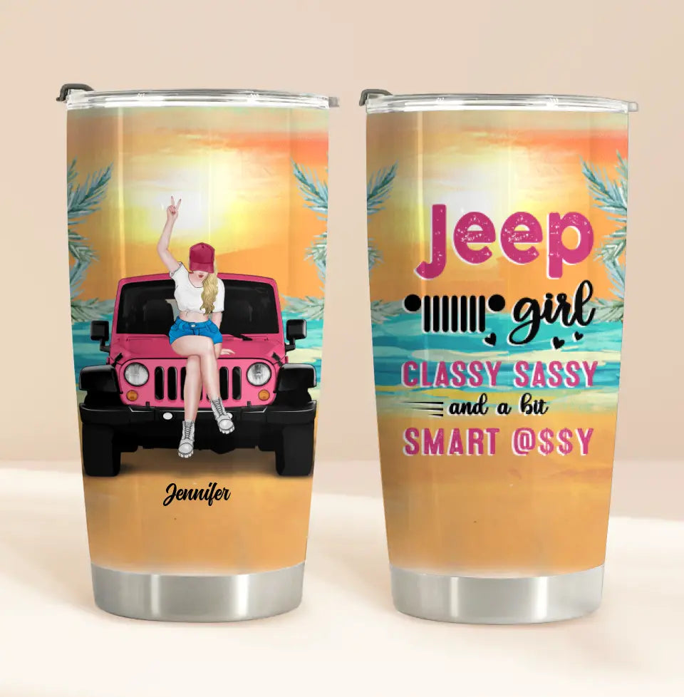 Personalized Off-road Girl Tumbler - Gift Idea For Off-road Lover/Girl Friend
