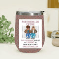 Personalized Besties Wine Tumbler - Gift Idea For Friends/Sisters/Besties - Partners In Crime