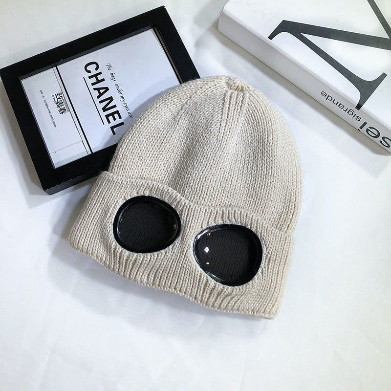 Women’s Aviator Pilot Knit Hat with Goggles Winter Beanie - Image 6
