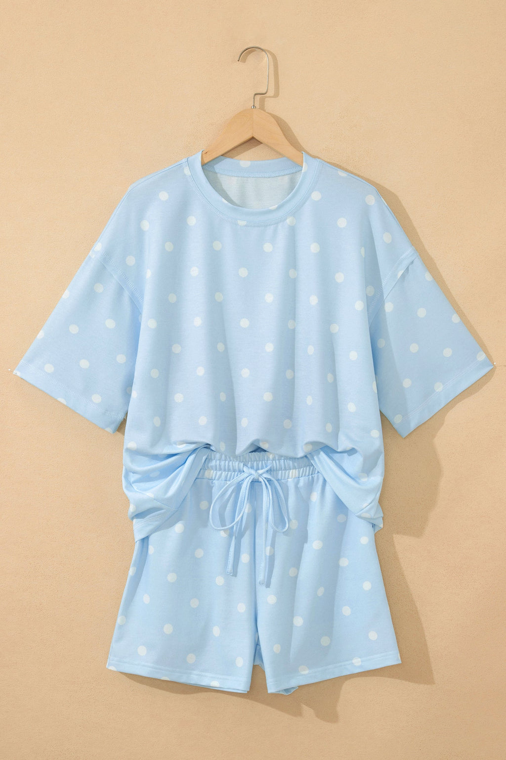 Kimber Polka Dot Loose Tee with Exposed Seam Details