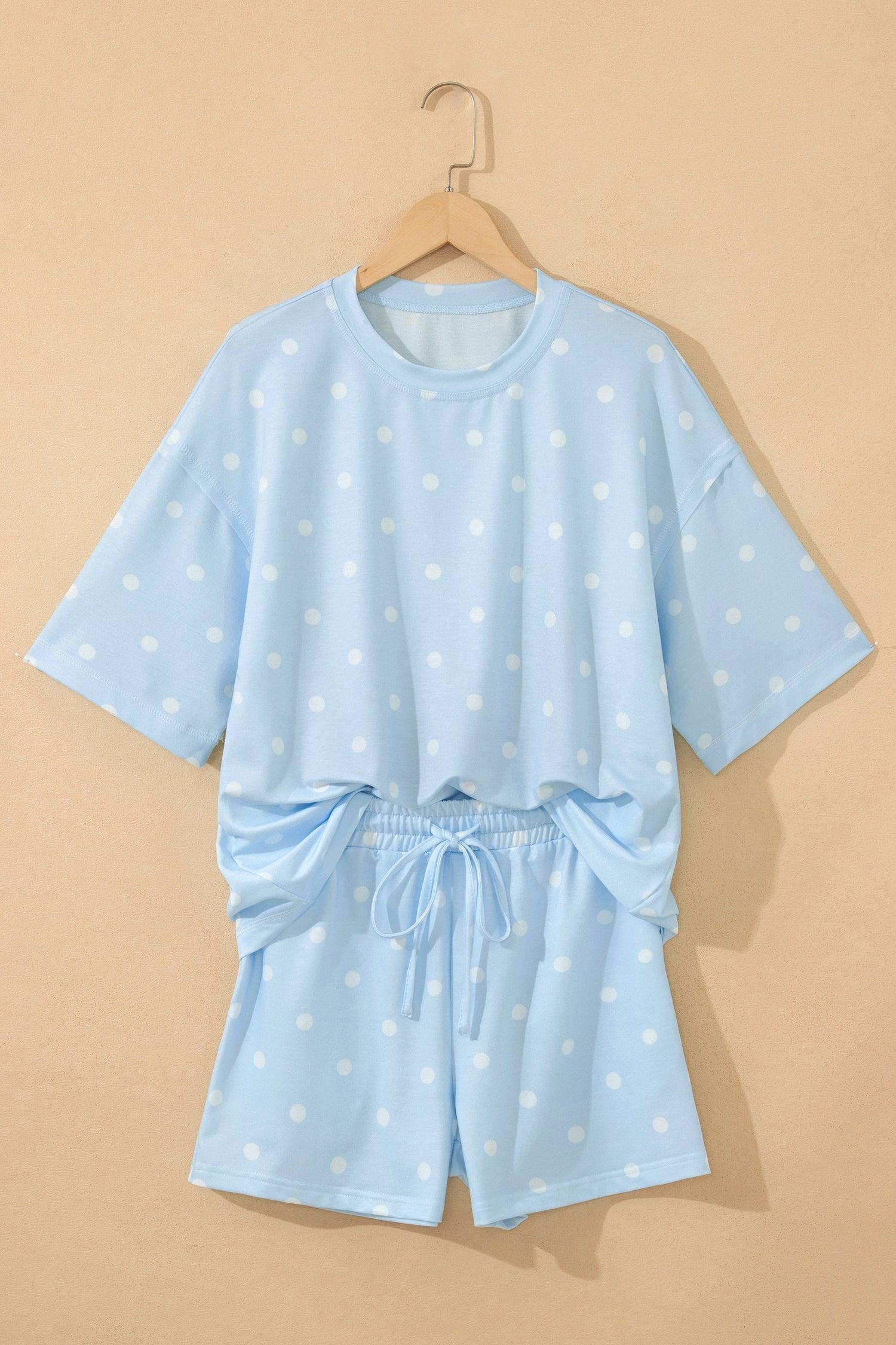 Kimber Polka Dot Loose Tee with Exposed Seam Details