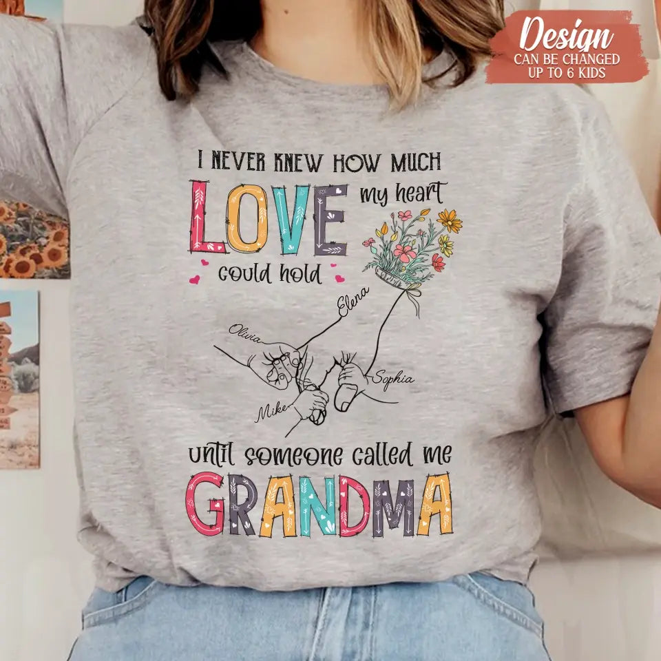 Personalized Mother And Grandma Shirt/Hoodie - Up to 10 Kids - Mother's Day Gift Idea - God Gifted Me Two Titles Mom And Grandma