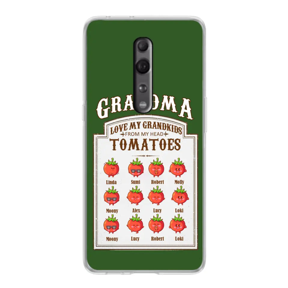 Personalized Grandma Tomatoes Phone Case - Mother's Day Gift Idea For Grandma- Up to 12 Tomatoes - Case For Oppo/ Xiaomi/ Huawei
