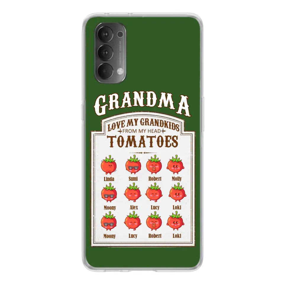Personalized Grandma Tomatoes Phone Case - Mother's Day Gift Idea For Grandma- Up to 12 Tomatoes - Case For Oppo/ Xiaomi/ Huawei