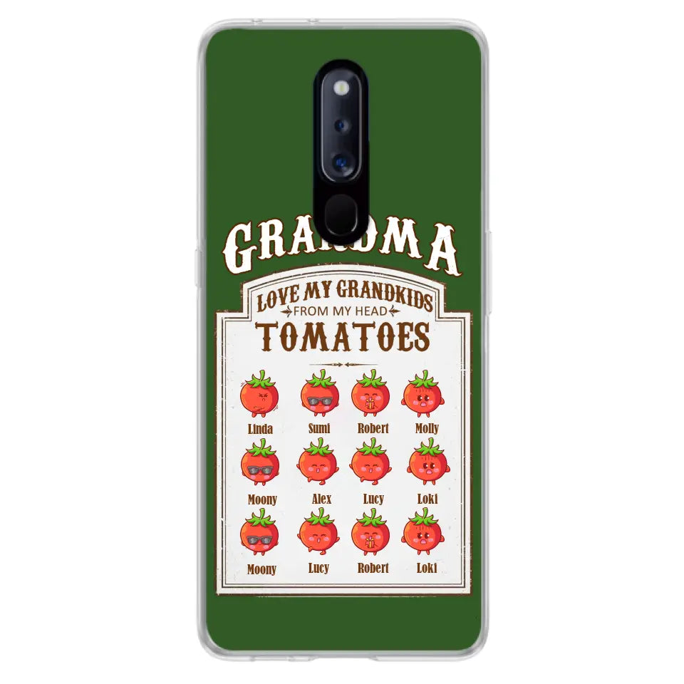 Personalized Grandma Tomatoes Phone Case - Mother's Day Gift Idea For Grandma- Up to 12 Tomatoes - Case For Oppo/ Xiaomi/ Huawei