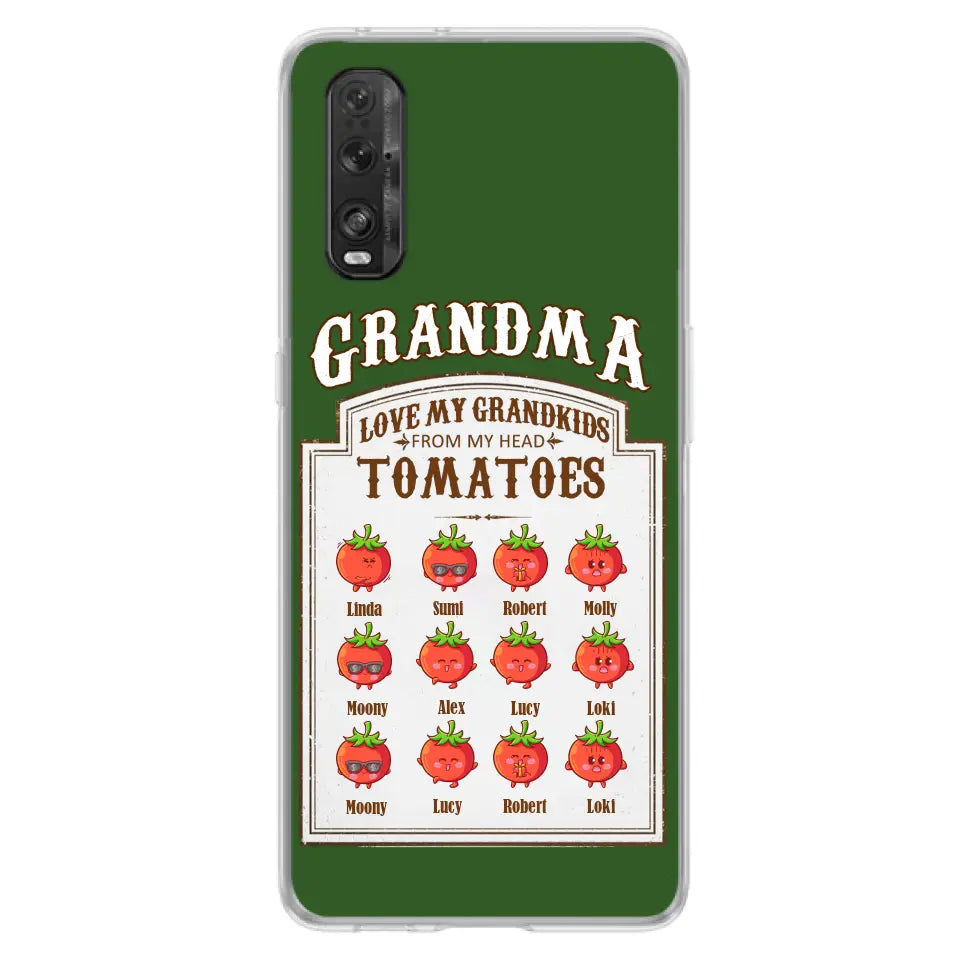 Personalized Grandma Tomatoes Phone Case - Mother's Day Gift Idea For Grandma- Up to 12 Tomatoes - Case For Oppo/ Xiaomi/ Huawei