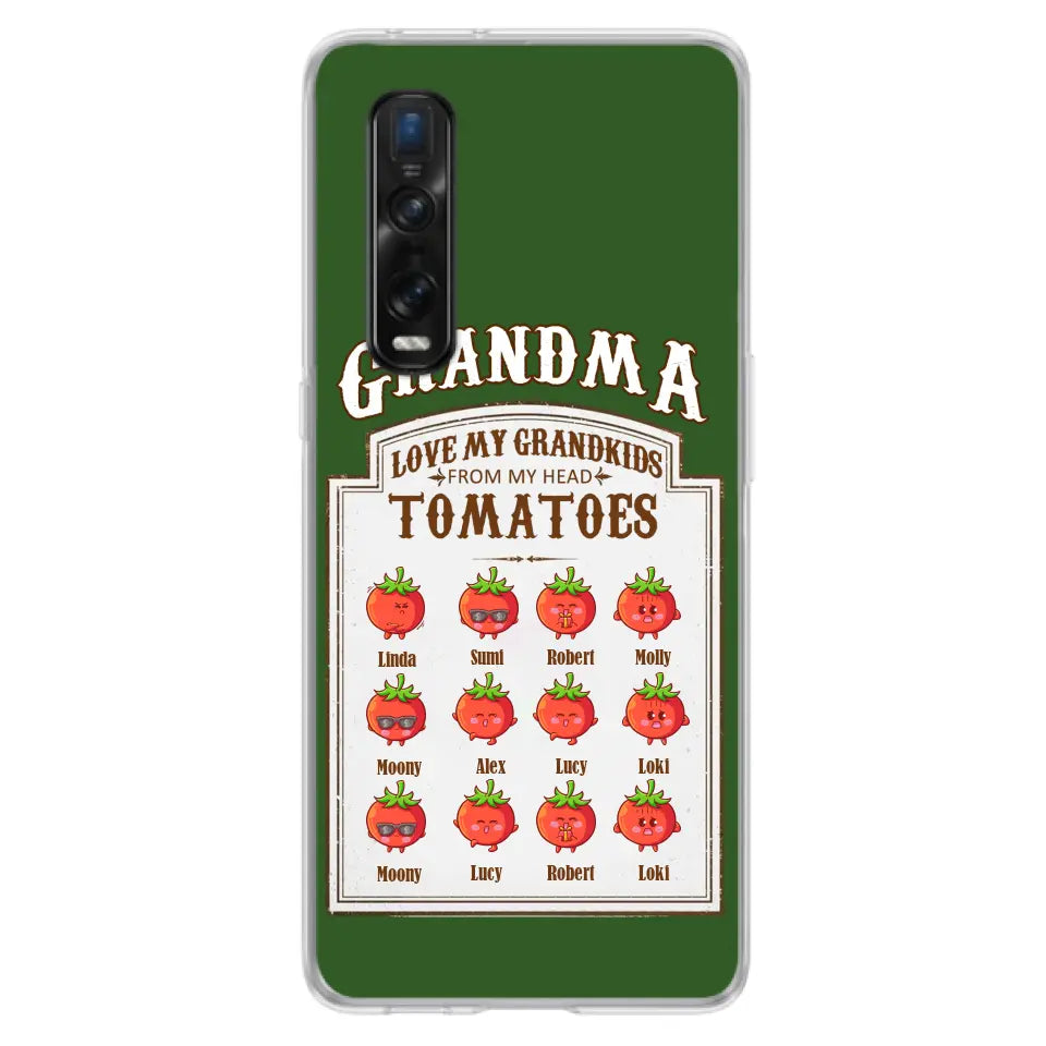 Personalized Grandma Tomatoes Phone Case - Mother's Day Gift Idea For Grandma- Up to 12 Tomatoes - Case For Oppo/ Xiaomi/ Huawei