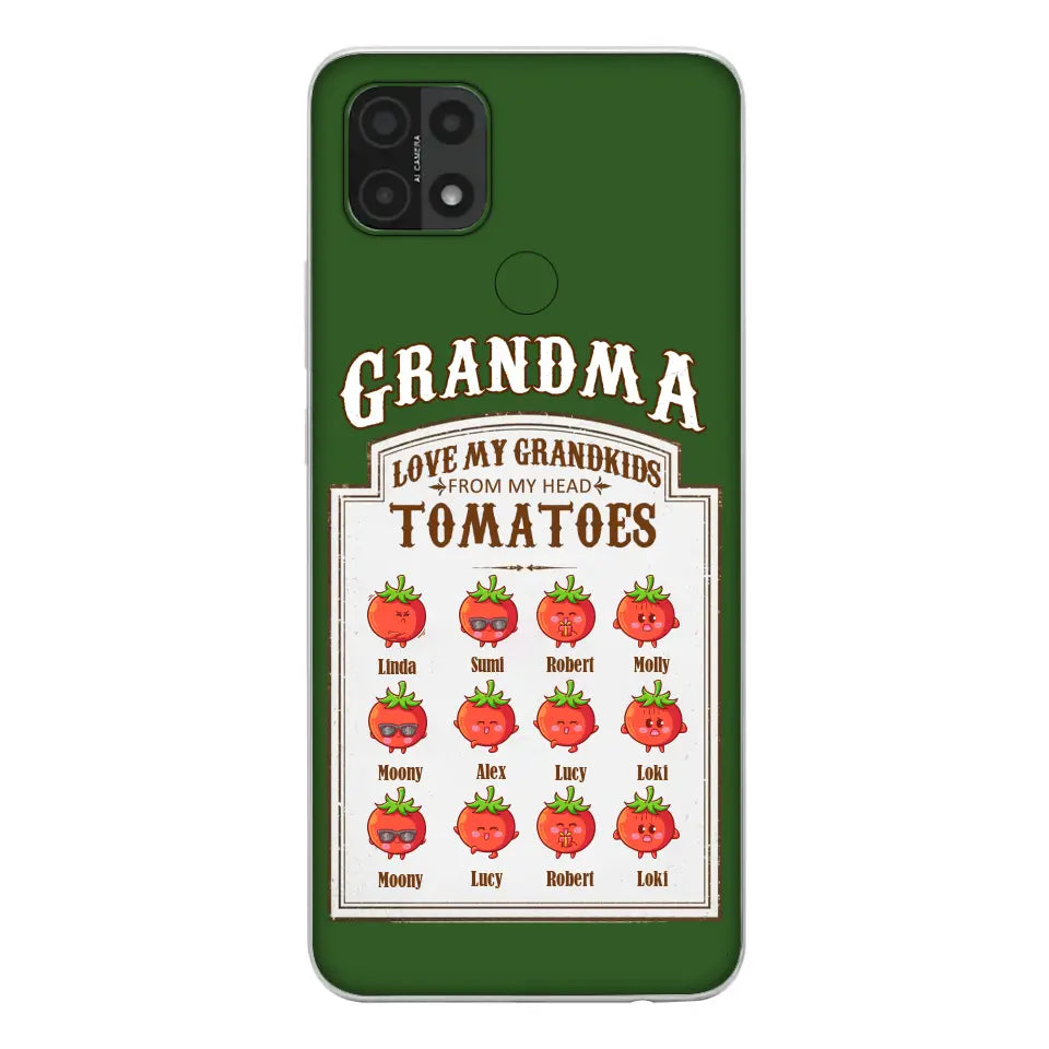 Personalized Grandma Tomatoes Phone Case - Mother's Day Gift Idea For Grandma- Up to 12 Tomatoes - Case For Oppo/ Xiaomi/ Huawei