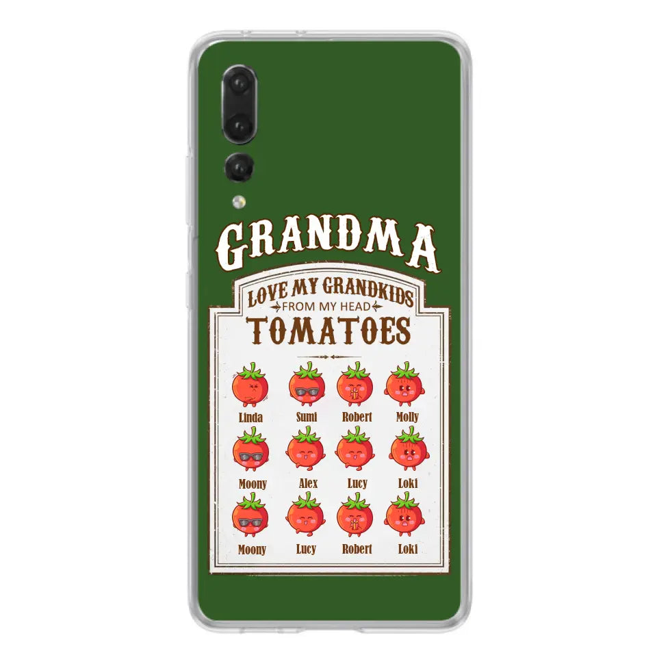 Personalized Grandma Tomatoes Phone Case - Mother's Day Gift Idea For Grandma- Up to 12 Tomatoes - Case For Oppo/ Xiaomi/ Huawei