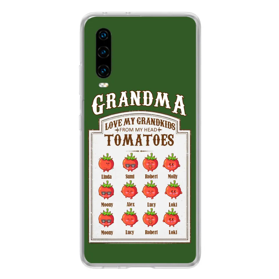 Personalized Grandma Tomatoes Phone Case - Mother's Day Gift Idea For Grandma- Up to 12 Tomatoes - Case For Oppo/ Xiaomi/ Huawei