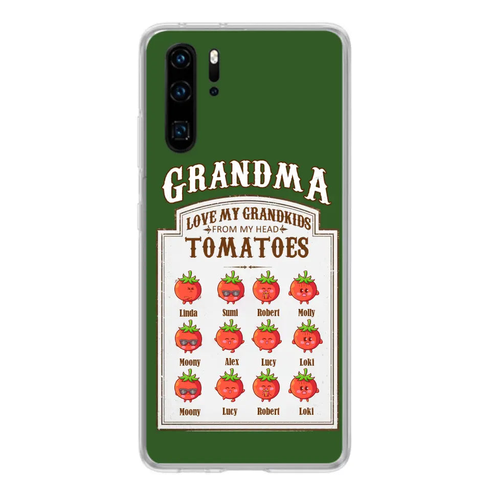 Personalized Grandma Tomatoes Phone Case - Mother's Day Gift Idea For Grandma- Up to 12 Tomatoes - Case For Oppo/ Xiaomi/ Huawei