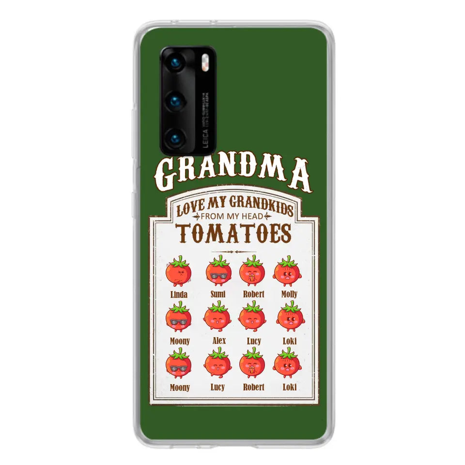 Personalized Grandma Tomatoes Phone Case - Mother's Day Gift Idea For Grandma- Up to 12 Tomatoes - Case For Oppo/ Xiaomi/ Huawei