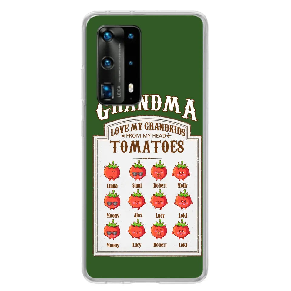 Personalized Grandma Tomatoes Phone Case - Mother's Day Gift Idea For Grandma- Up to 12 Tomatoes - Case For Oppo/ Xiaomi/ Huawei