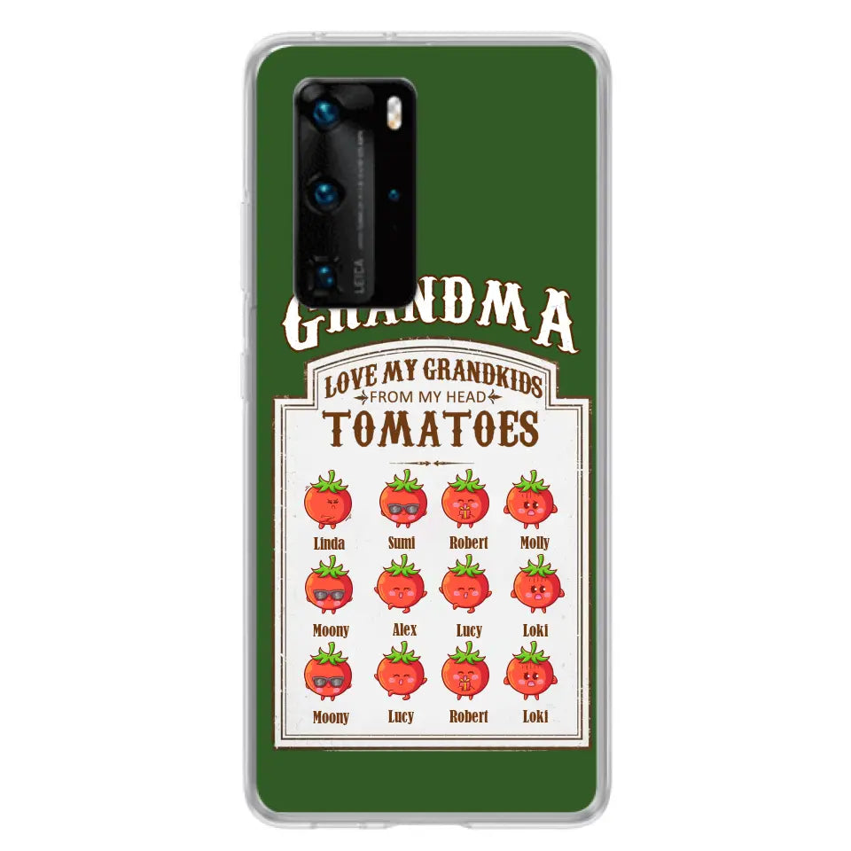 Personalized Grandma Tomatoes Phone Case - Mother's Day Gift Idea For Grandma- Up to 12 Tomatoes - Case For Oppo/ Xiaomi/ Huawei