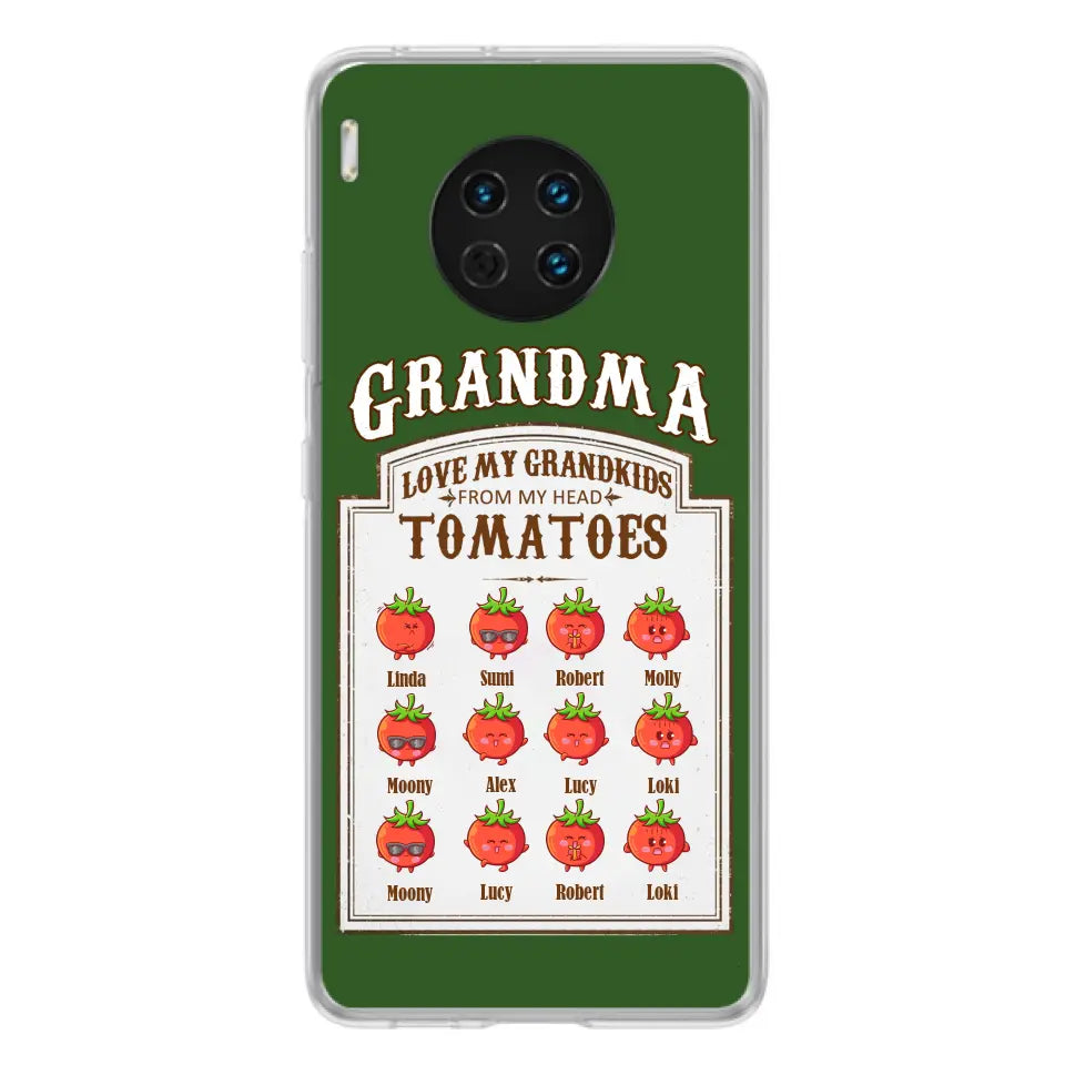 Personalized Grandma Tomatoes Phone Case - Mother's Day Gift Idea For Grandma- Up to 12 Tomatoes - Case For Oppo/ Xiaomi/ Huawei