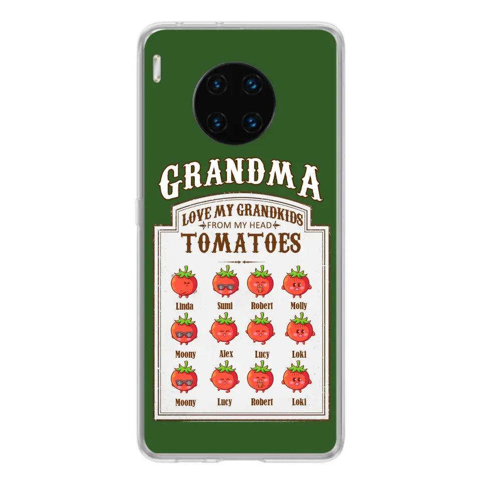 Personalized Grandma Tomatoes Phone Case - Mother's Day Gift Idea For Grandma- Up to 12 Tomatoes - Case For Oppo/ Xiaomi/ Huawei