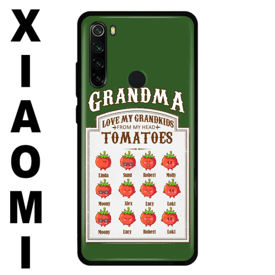 Personalized Grandma Tomatoes Phone Case - Mother's Day Gift Idea For Grandma- Up to 12 Tomatoes - Case For Oppo/ Xiaomi/ Huawei