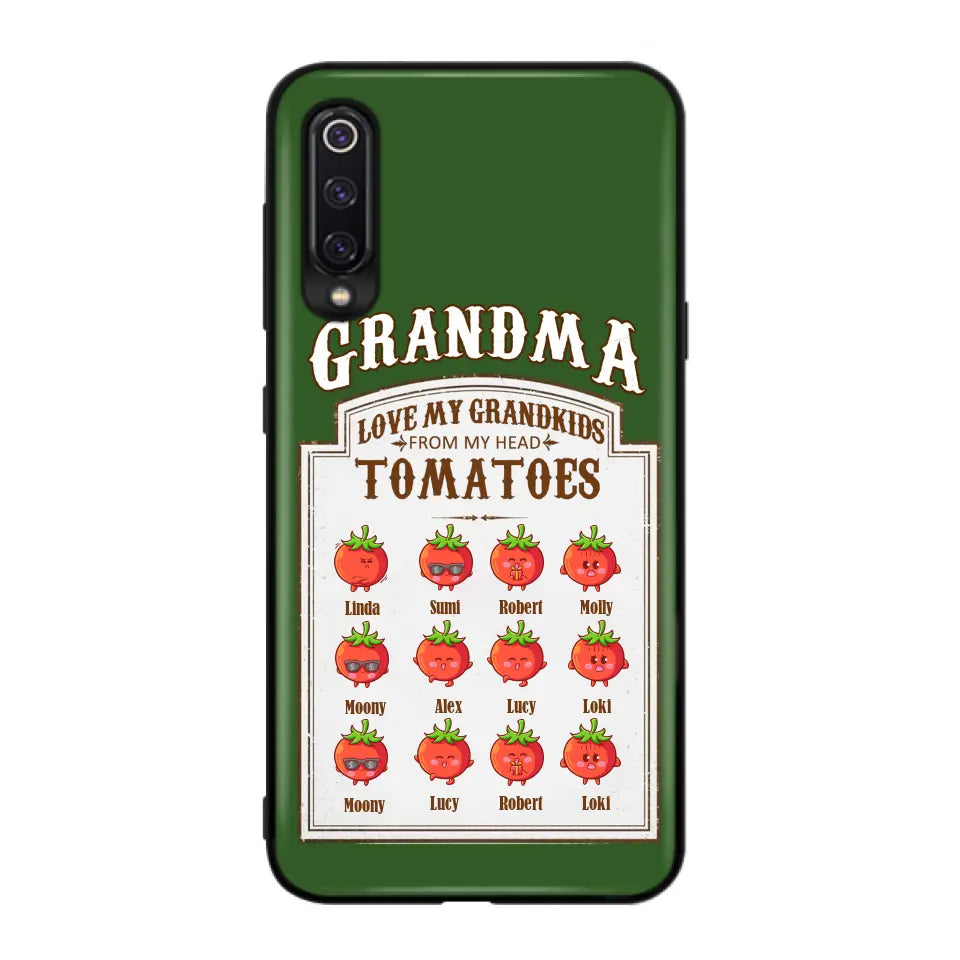 Personalized Grandma Tomatoes Phone Case - Mother's Day Gift Idea For Grandma- Up to 12 Tomatoes - Case For Oppo/ Xiaomi/ Huawei
