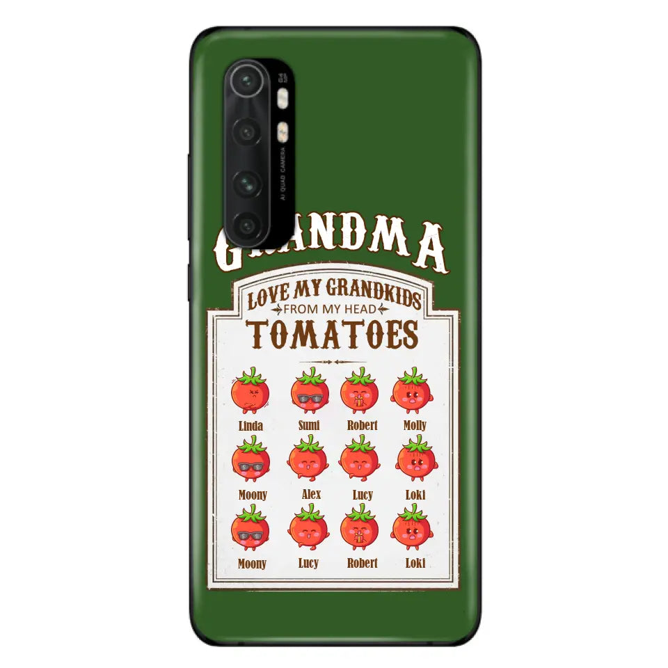 Personalized Grandma Tomatoes Phone Case - Mother's Day Gift Idea For Grandma- Up to 12 Tomatoes - Case For Oppo/ Xiaomi/ Huawei
