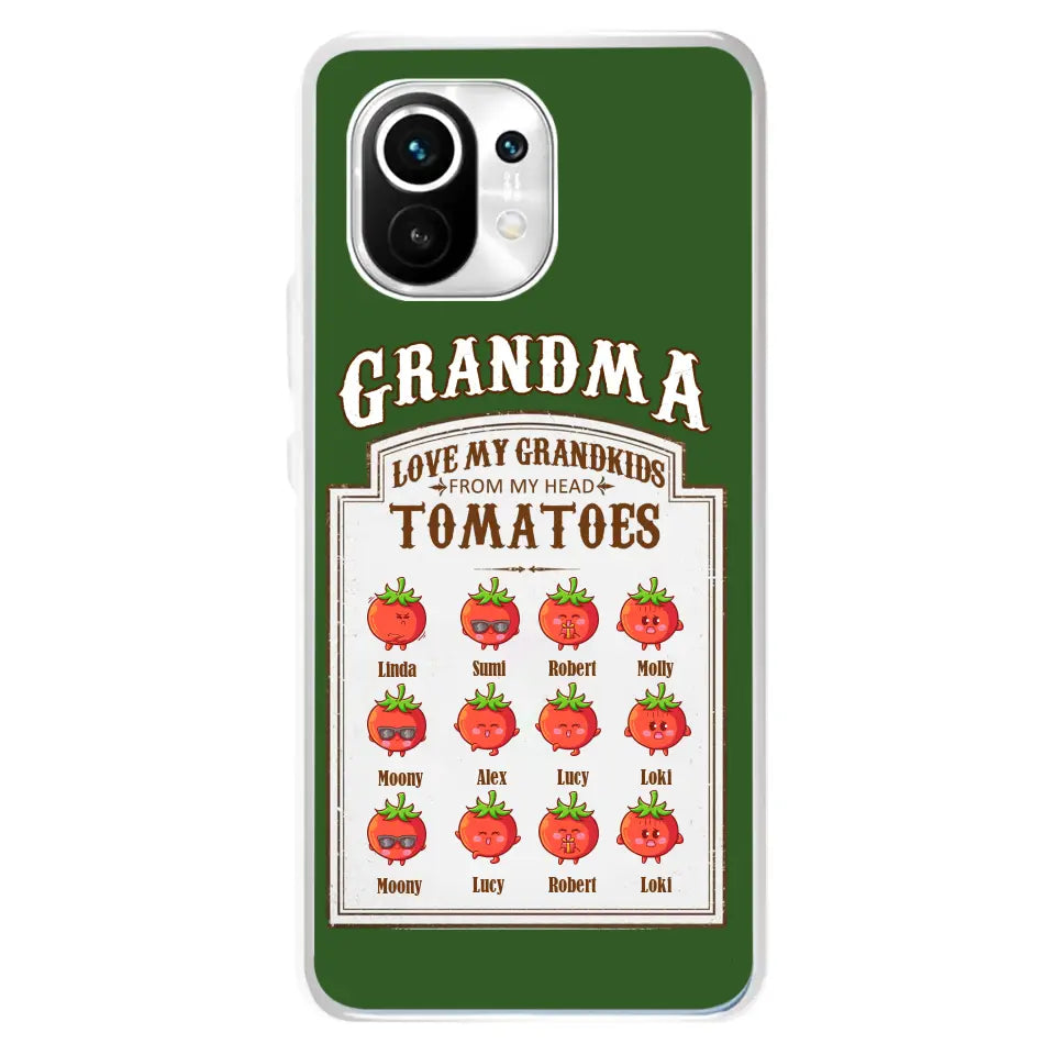 Personalized Grandma Tomatoes Phone Case - Mother's Day Gift Idea For Grandma- Up to 12 Tomatoes - Case For Oppo/ Xiaomi/ Huawei