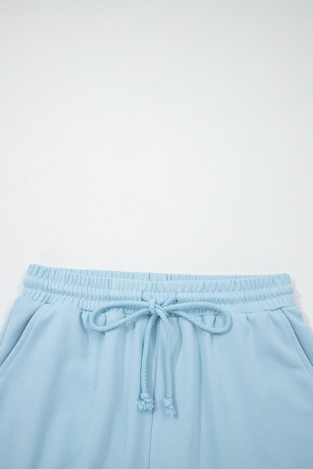 Women's Solid Loose Tee & Drawstring Shorts Loungewear Set