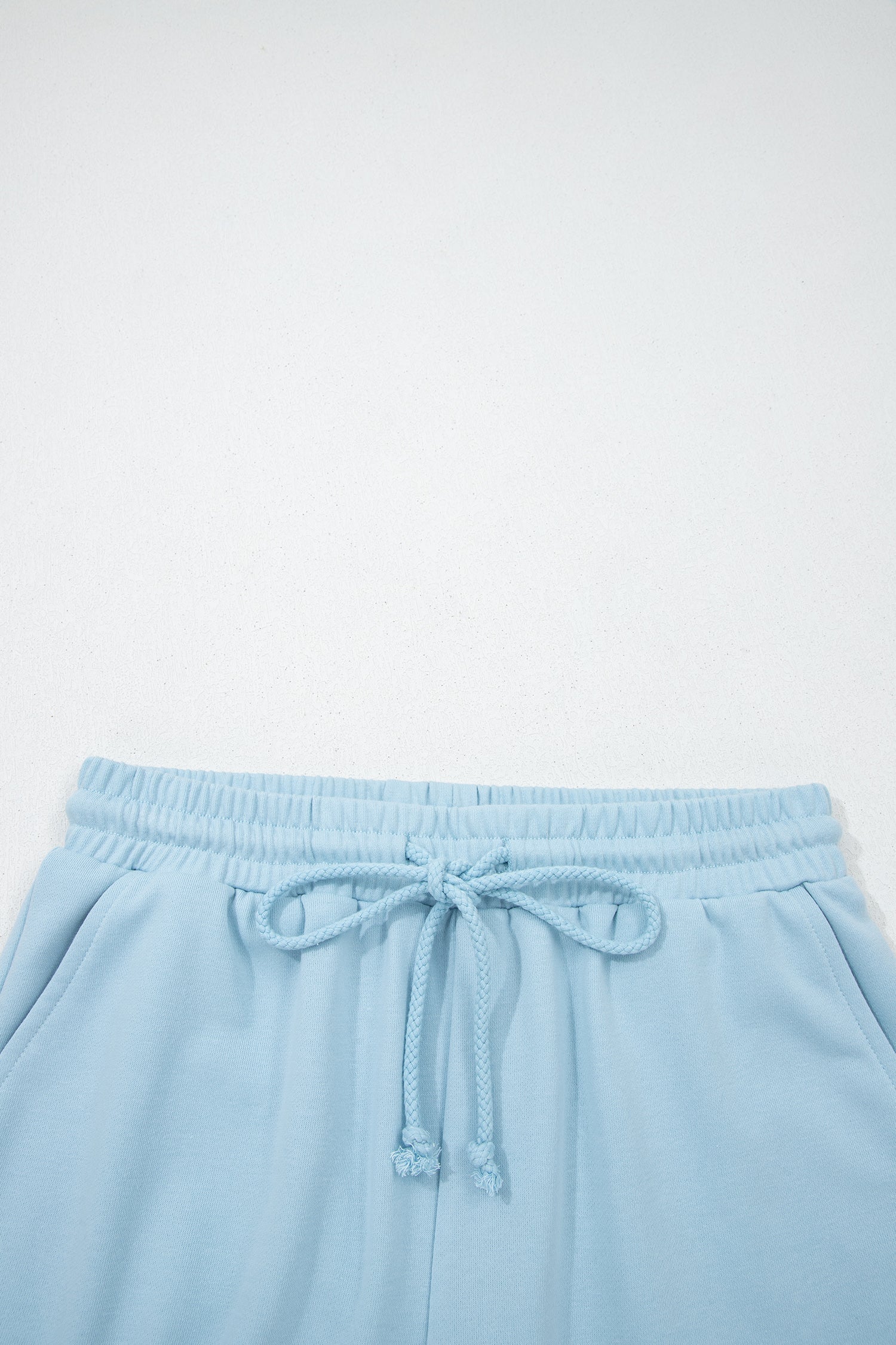 Women's Solid Loose Tee & Drawstring Shorts Loungewear Set