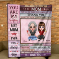 Personalized To My Mom Quilt/Fleece Throw Blanket - Mother's Day Gift Idea To Mom - For All The Times That I Forget To Say Thank You