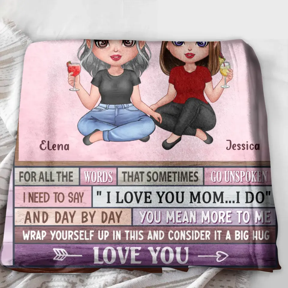 Personalized To My Mom Quilt/Fleece Throw Blanket - Mother's Day Gift Idea To Mom - For All The Times That I Forget To Say Thank You