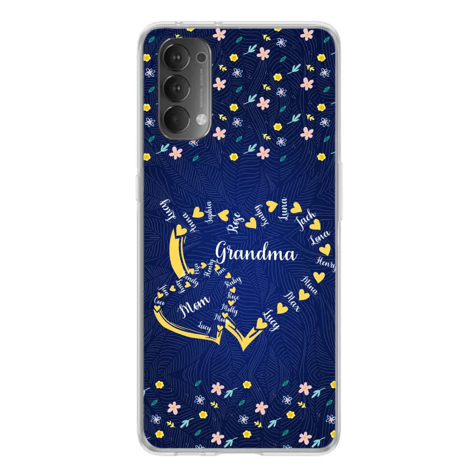 Personalized Grandma Mom Phone Case - Gift Idea For Mother's Day - Up to 12 Kids - Case For Oppo/Xiaomi/Huawei