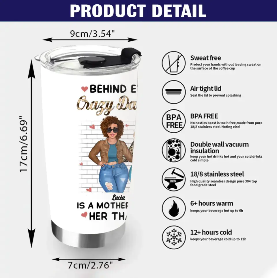 Personalized Mom & Daughter Tumbler - Gift Idea For Mom/Mother's Day - Who Made Her That Way